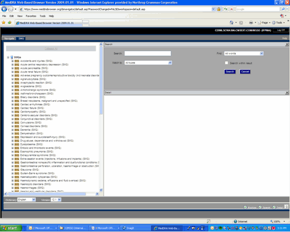 Figure 2-3. Browser Navigation Window - SMQ Tab